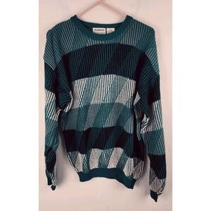 Vintage‎ Brian MacNeil Sweater Mens Medium Striped Acrylic